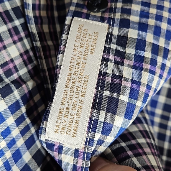 Nordstrom Men's Shop Plaid Short Sleeve Button Down Shirt Size Large regular fit - Picture 6 of 7